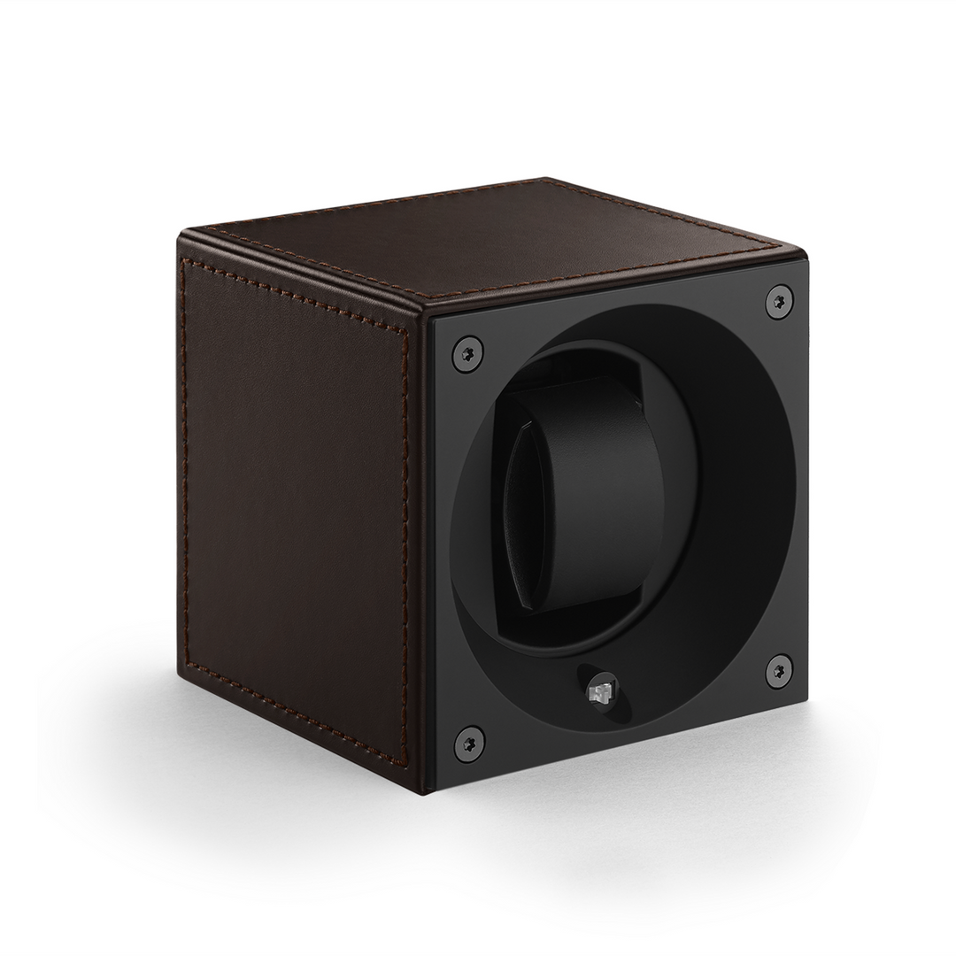 Remontoir MasterBox Cuir brun - SwissKubik - Remontoir - Les Champs d'Or