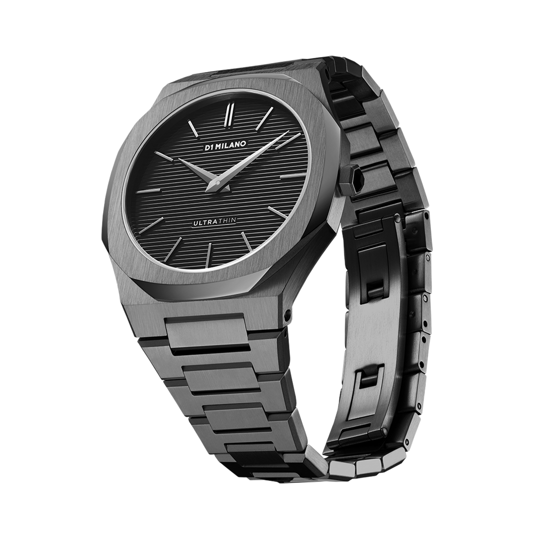Montre Ultra Thin Gun metal - Montre - D1 Milano - Les Champs d'Or