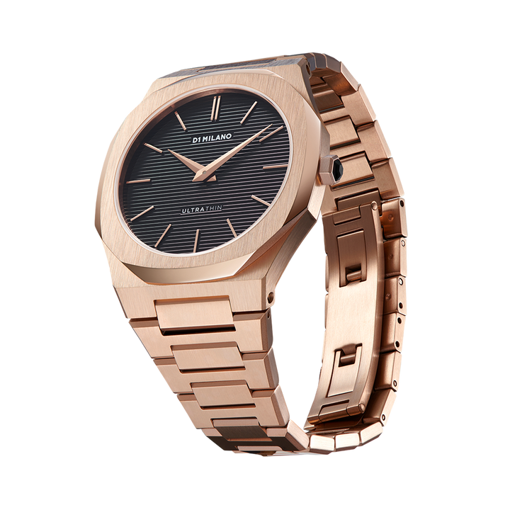 Montre Ultra Thin Rose Dorée - Montre - D1 Milano - Les Champs d'Or