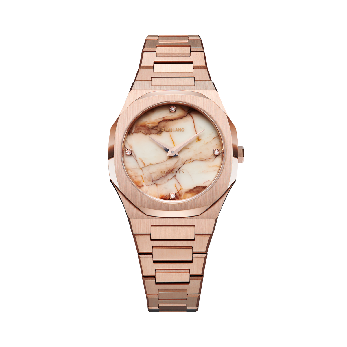 Marble watch rose sales gold