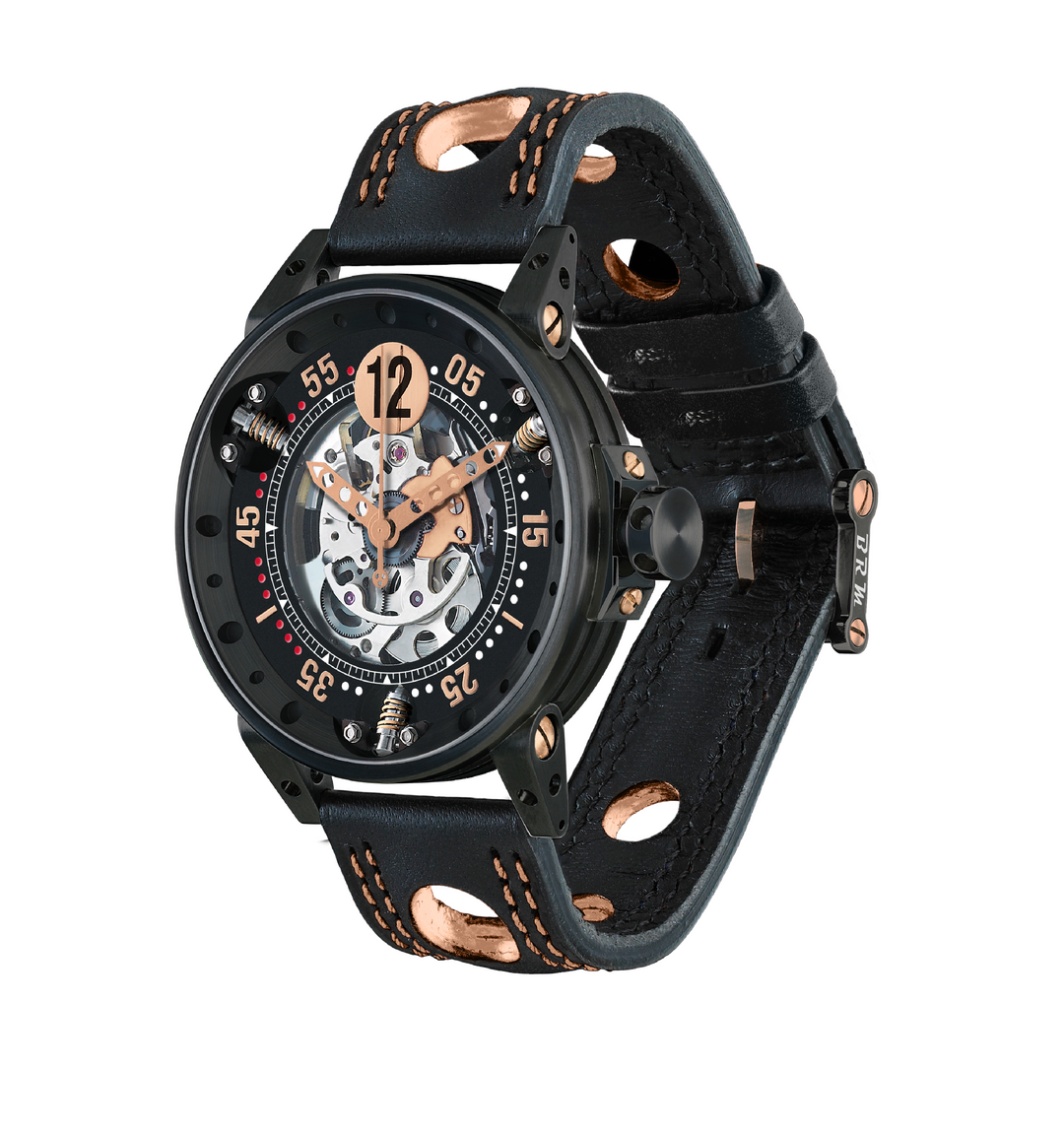 Montre V6 Sport Squelette Boitier PVD Noir Coloris 5N - Montre - B.R.M - Les Champs d'Or