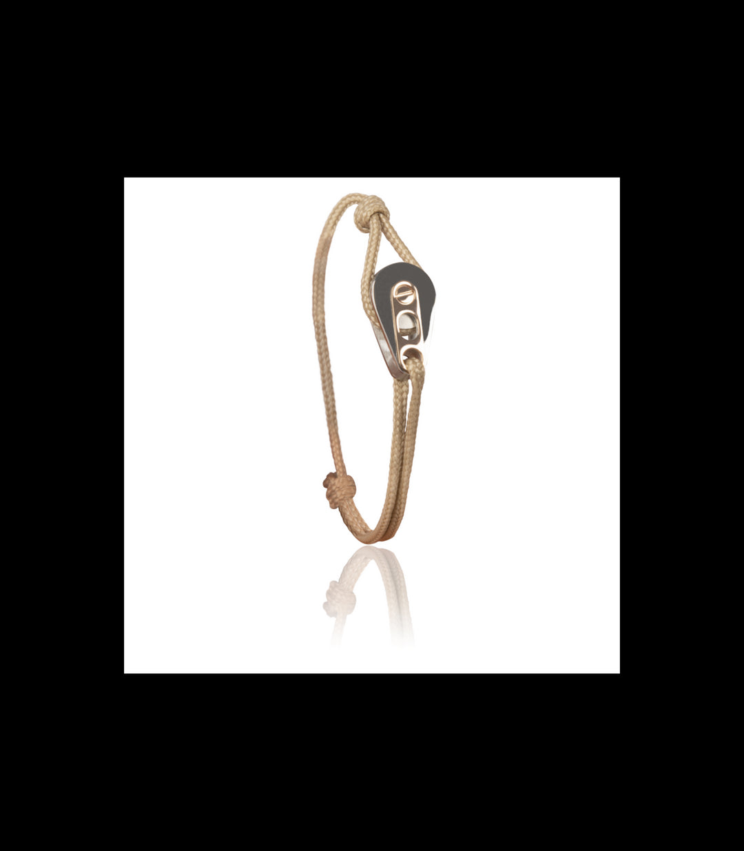 Bracelet Poulie Acier /PVD Or, Cordon Ficelle - Bijoux - Latitude 46 - Les Champs d'Or