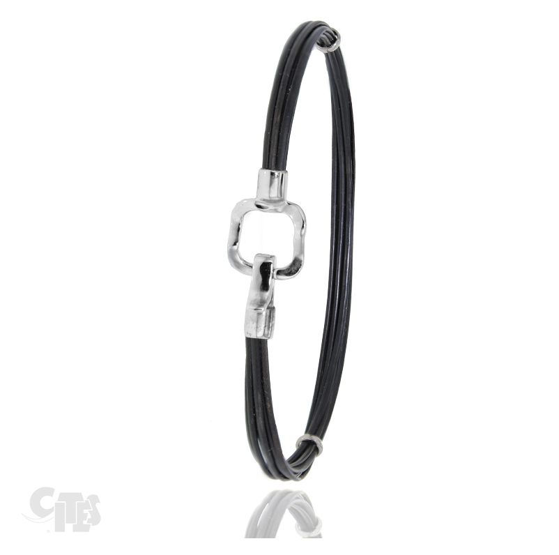 Bracelet Rooiberg Poil d'Eléphant Fermoir Or Blanc EMS259B EL Or G - Les Champs d'Or Albanu   Bracelet