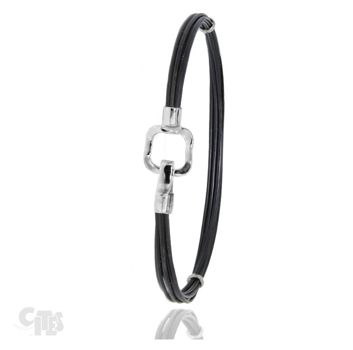 Bracelet Rooiberg Poil d'Eléphant Fermoir Or Blanc EMS259B EL Or G - Les Champs d'Or Albanu   Bracelet