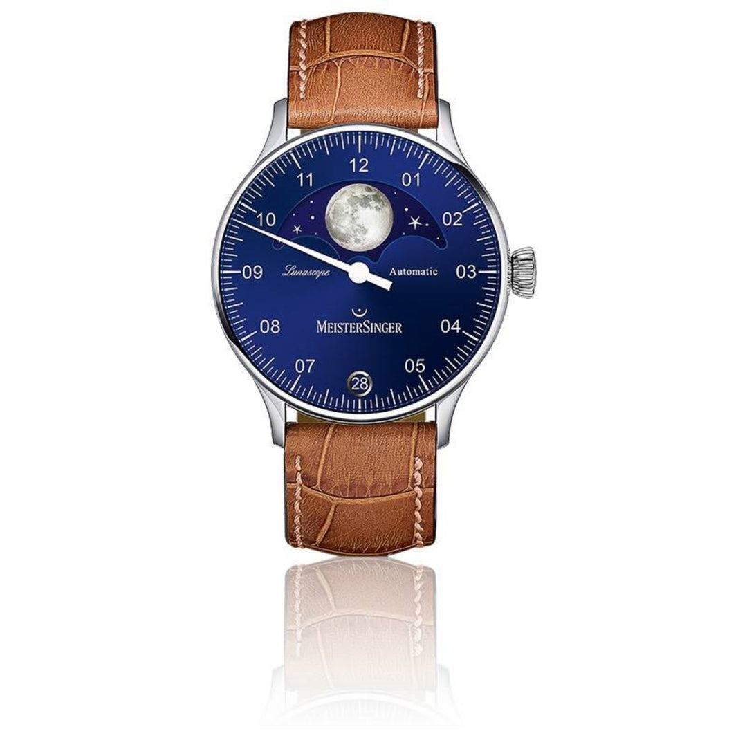 Montre Mono-Aiguille Lunascope Bleu  LS908 - Montre - MeisterSinger - Les Champs d'Or