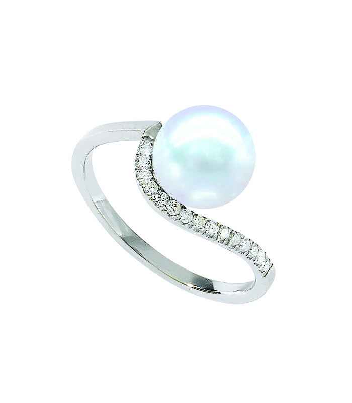 Bague Perle De Tahiti Ronde Qualite A 8/9 Mm Or 2,03 Gr 0,11 Cts - Bagues - Négoce îles - Les Champs d'Or