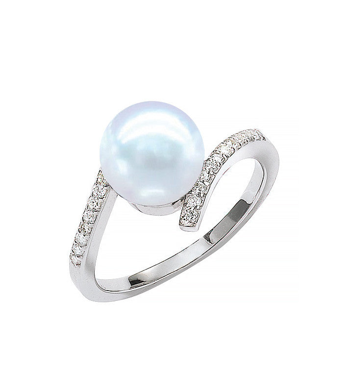 Bague Perle De Tahiti Ronde Qualite A 7/8 Mm Or 3,5 Gr 0,18 Cts - Bagues - Négoce îles - Les Champs d'Or