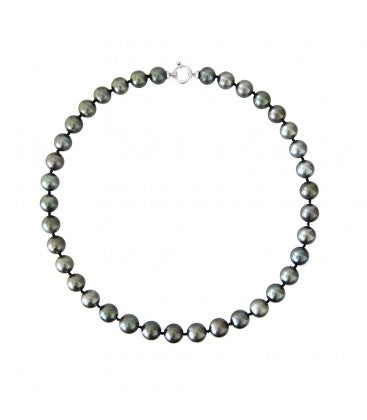 Rang De Perle De Tahiti Rondes 8/10 Mm 42 Cm 1 Gr Qualite D Environ 41 Perles Qualite D - Collier - Négoce îles - Les Champs d'Or