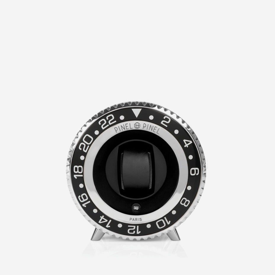 Twin Sub Black/Silver Cuir Noir - Pinel & Pinel  - Remontoir - Les Champs d'Or