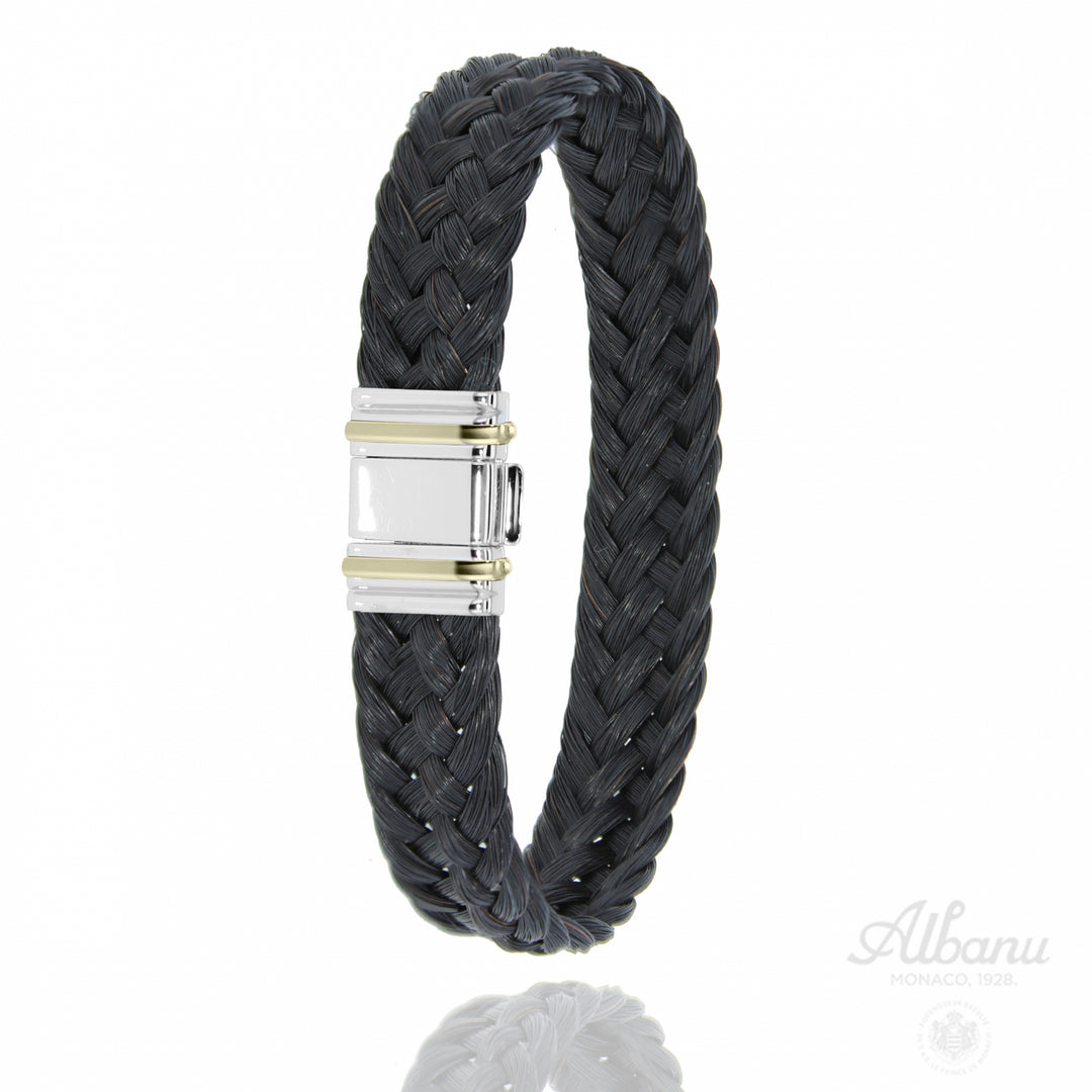 Bracelet Akhal Noir 698 CHM OR AC - - Albanu - Bracelet - Les Champs d'Or