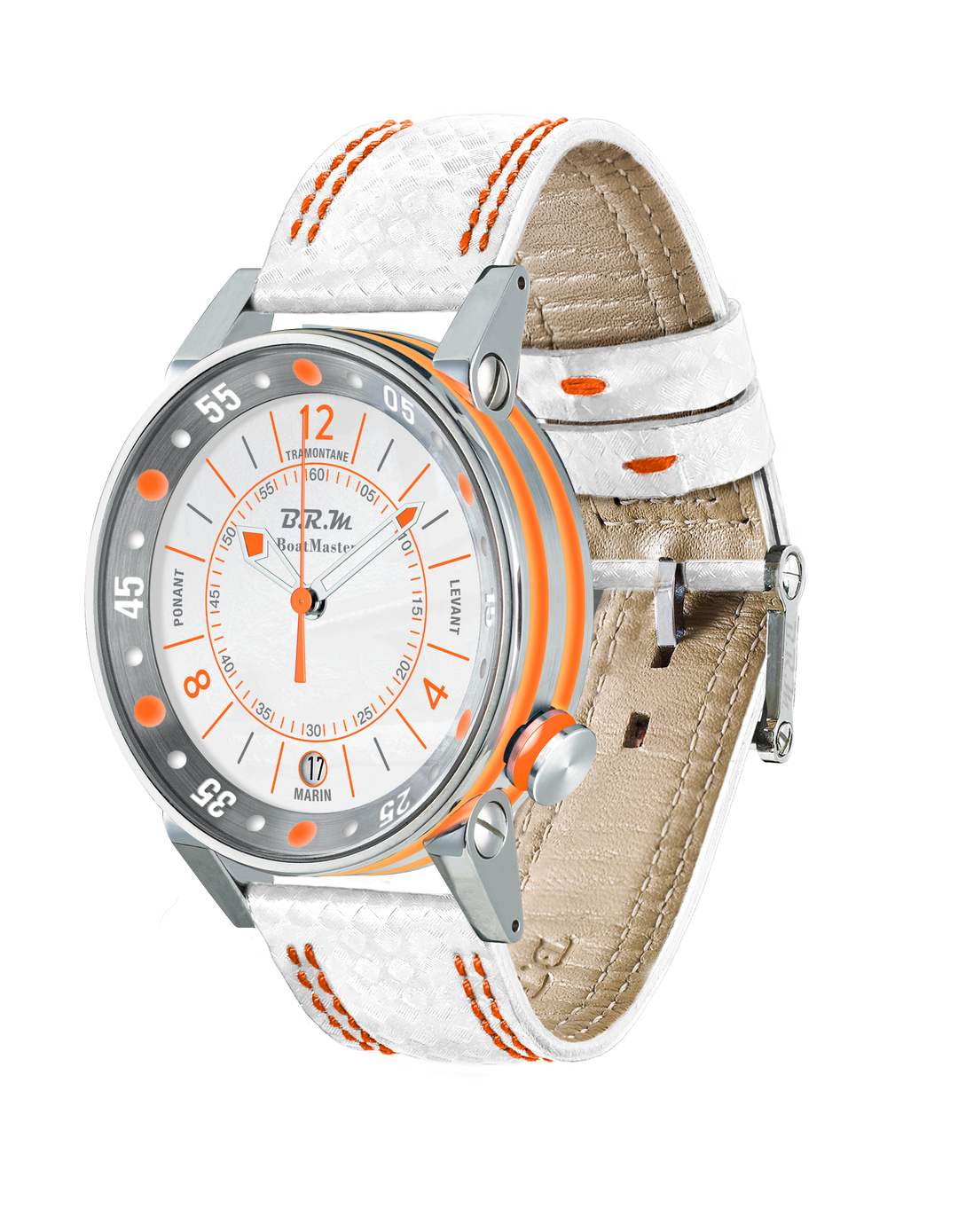 Montre Boat Master 34MM Laque Orange - - B.R.M - Montre - Les Champs d'Or