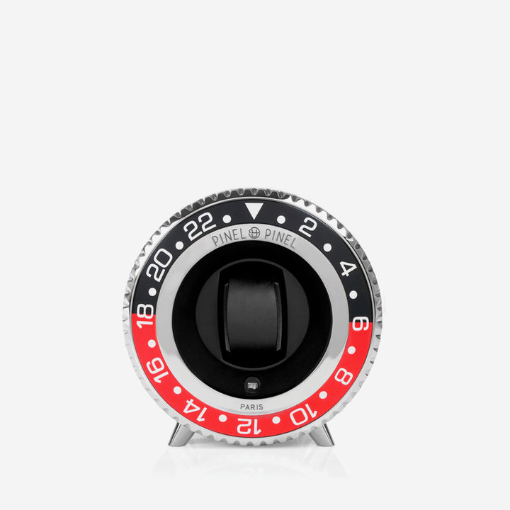 Twin GMT Black & Red/Silver - Pinel & Pinel - Remontoir - Les Champs d'Or