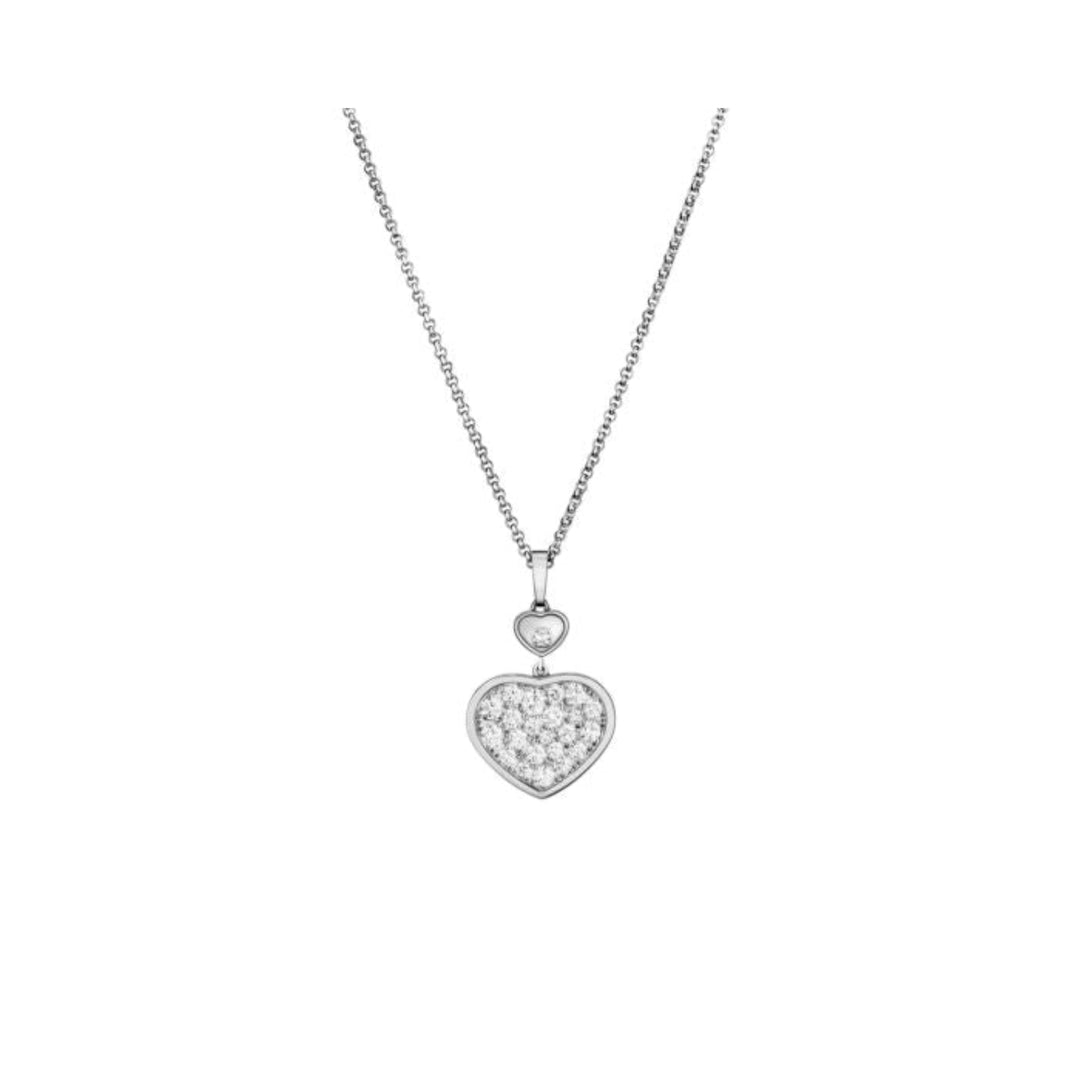 Pendentif Happy Hearts Or Blanc 797482-1009 - Chopard Joaillerie   Pendentif - Les Champs d'Or