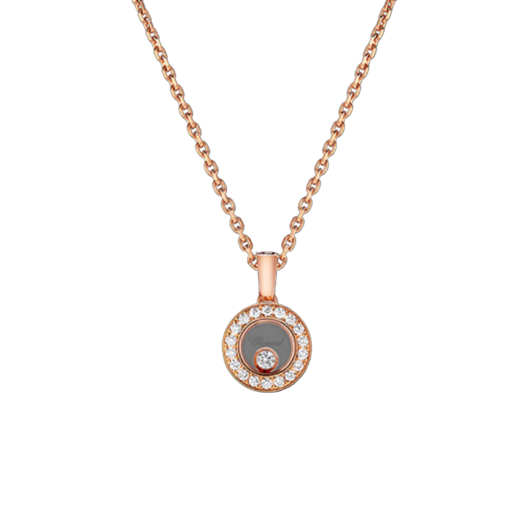 Pendentif Happy Diamonds Icons Or Rose Serti 1 Brillant Mobile 79A017-5201 - Chopard Joaillerie   Pendentif - Les Champs d'Or