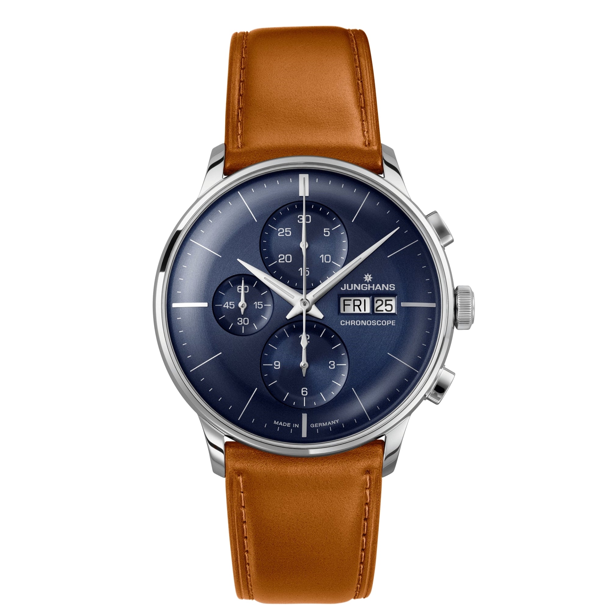 Meister Chronoscope steel watch blue dial 027 4526.03