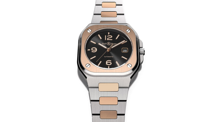 Bell & Ross - BR 05 BLACK Steel Gold Or Rose 18 k et acier poli-satiné. - Les Champs d'Or
