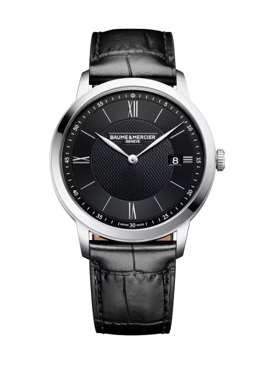 Baume & Mercier Classima M0A10881 – Quartz 40mm Acier / Alligator Noir