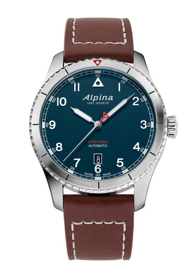 Alpina - Montre Startimer Pilot Automatic Petroleum Blue 41 MM - Les Champs d'Or