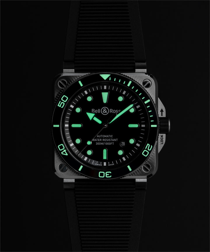 BR 03-92 DIVER BLACK STEEL