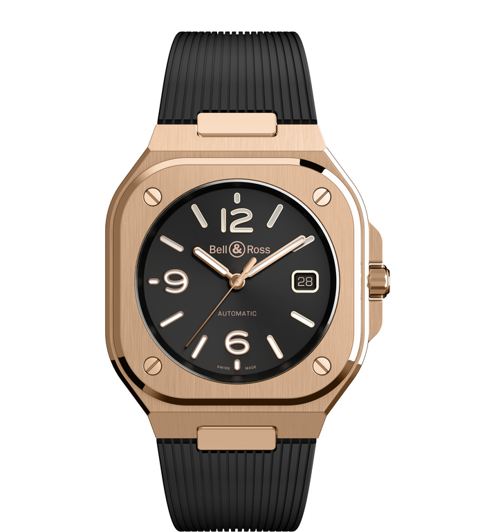 Montre BR 05 Gold Bracelet Caoutchouc - Montre - Bell & Ross - Les Champs d'Or