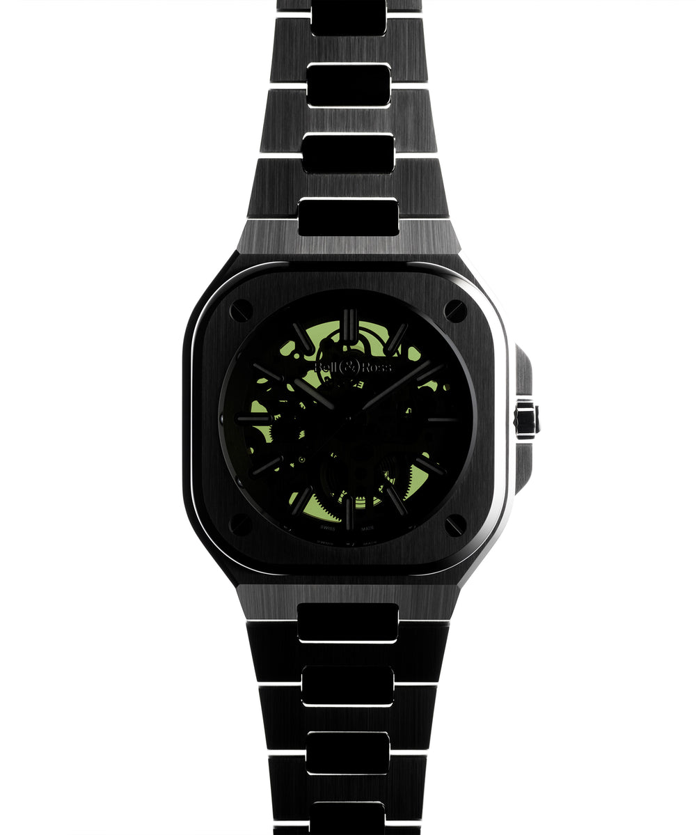 Bell & Ross - BR 05 Skeleton Green Bracelet Acier - Les Champs d'Or