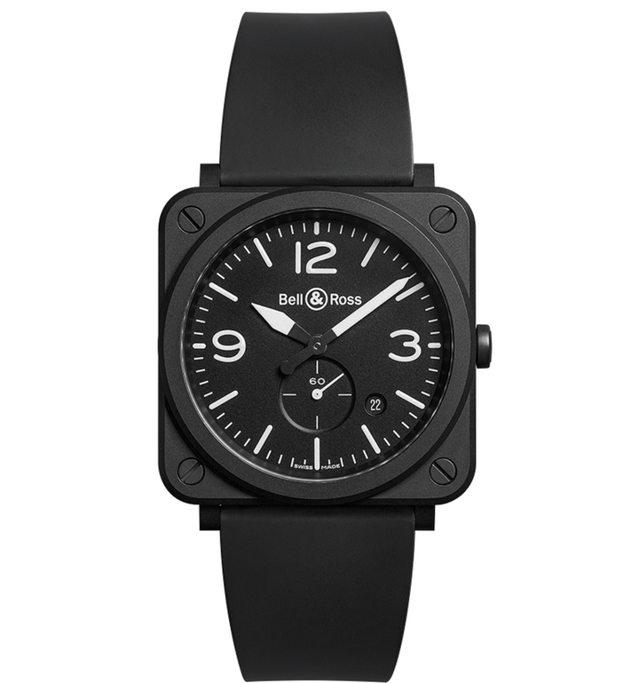 Montre BR S Black Ceramic - Bracelet Caoutchouc - Montre - Bell & Ross - Les Champs d'Or