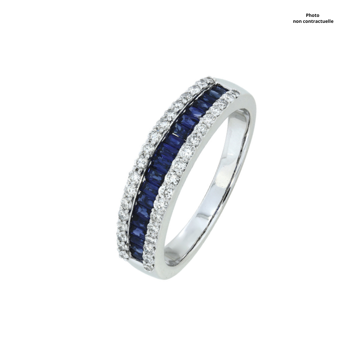 Bague Diamant et Saphir Bleu - Les Champs d'Or - Bagues - Sublime Diamant