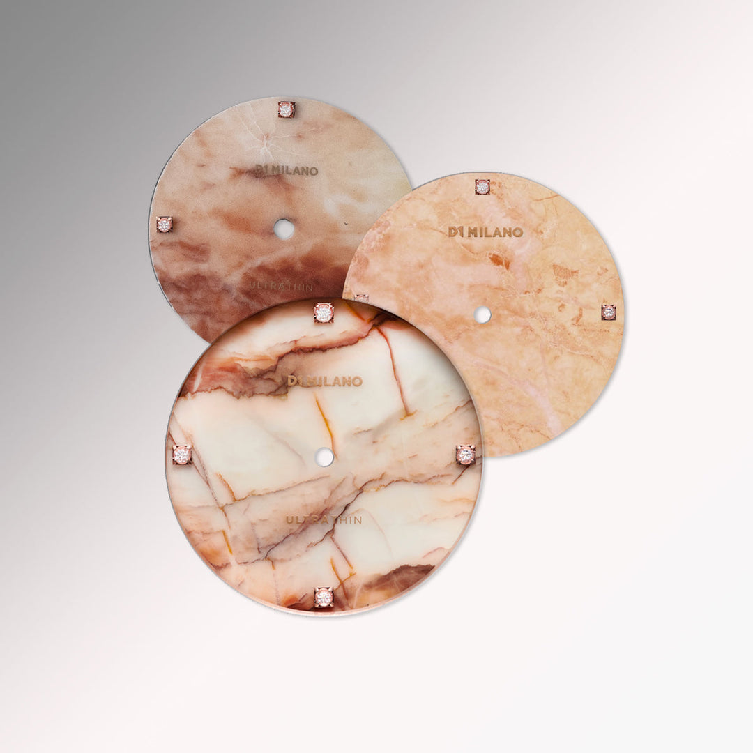 Montre Ultra Thin Marbre Rose - Montre - D1 Milano - Les Champs d'Or