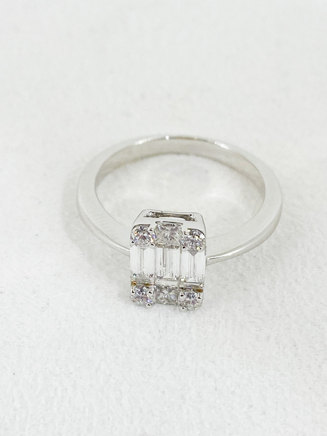Bague de Fiançaille Diamants Halo Illusion Or Blanc -  - Purity Jewelry - Bagues - Les Champs d'Or