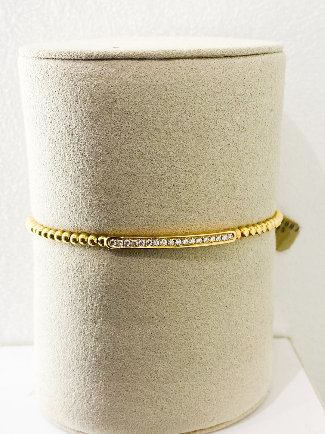 Bracelet Boule Or Jaune et Barette de Diamant -  - Sublime Diamant - Bracelet - Les Champs d'Or