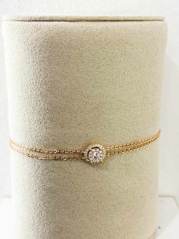 Bracelet Diamant Illusion Or Rose -  - Sublime Diamant - Bracelet - Les Champs d'Or
