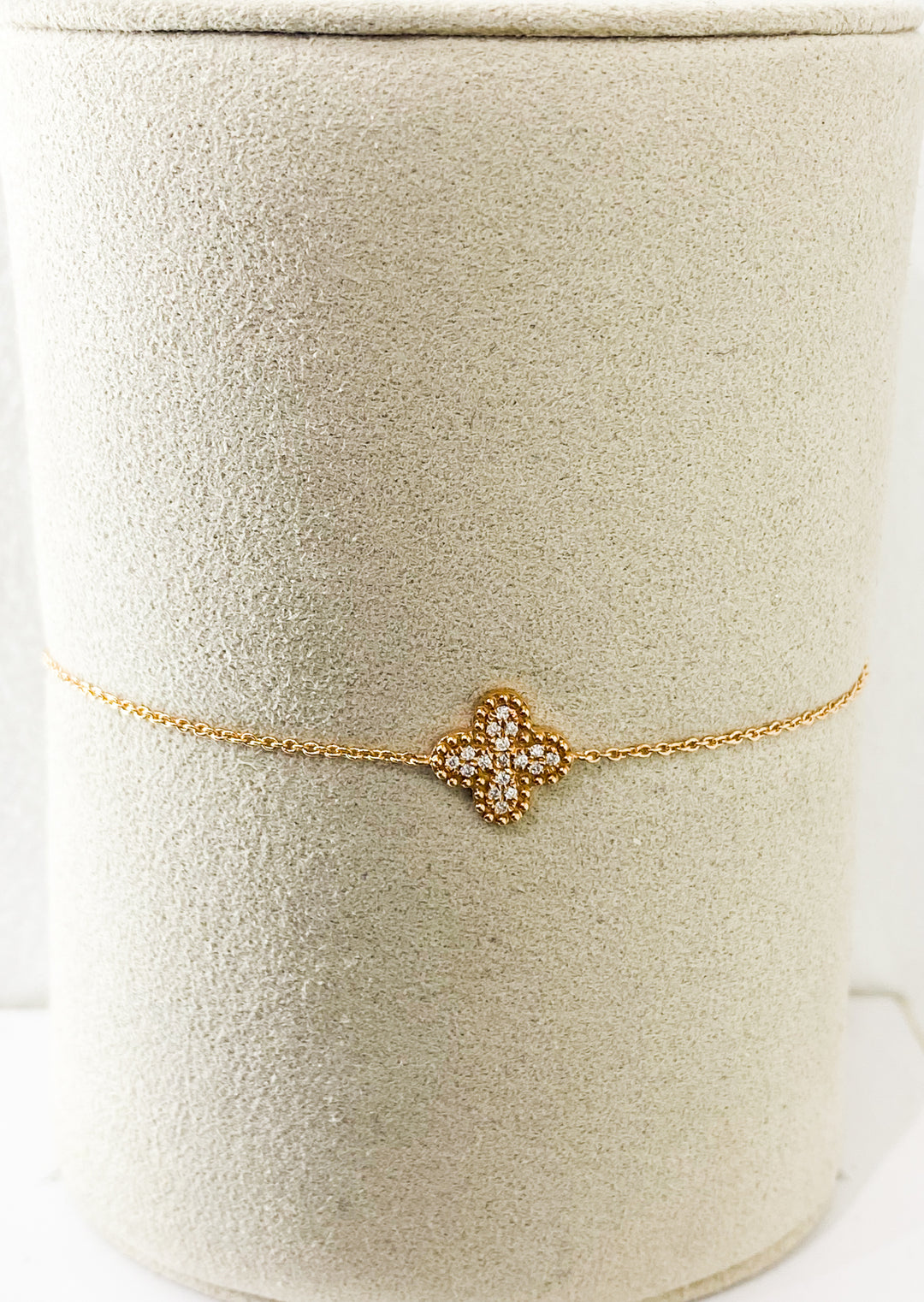 Bracelet Trèfle Or Rose et Diamant -  - Sublime Diamant - Bracelet - Les Champs d'Or