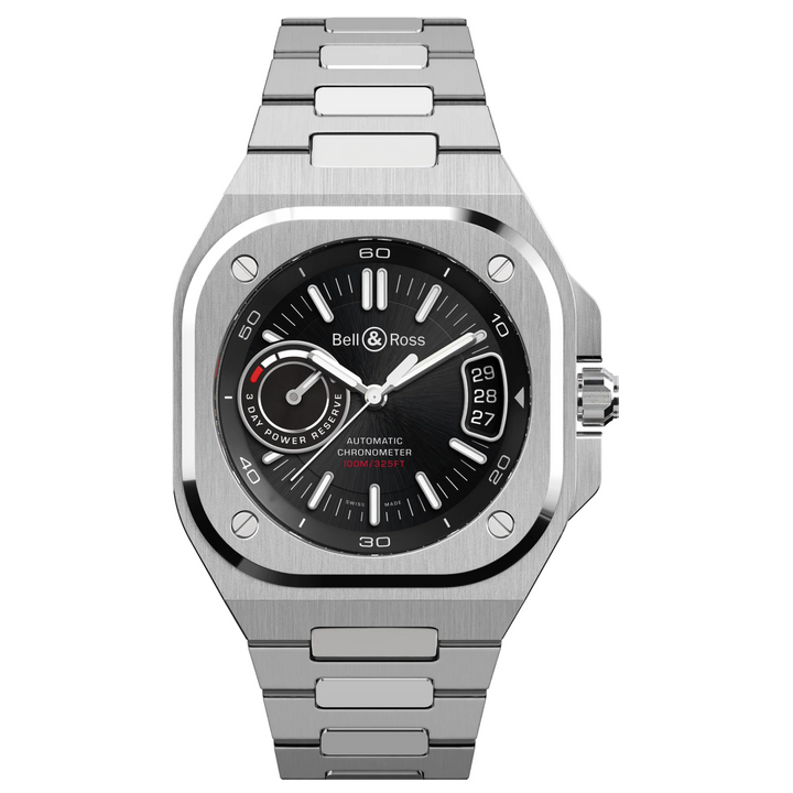 BR-X5 Black Steel Watch Steel Bracelet