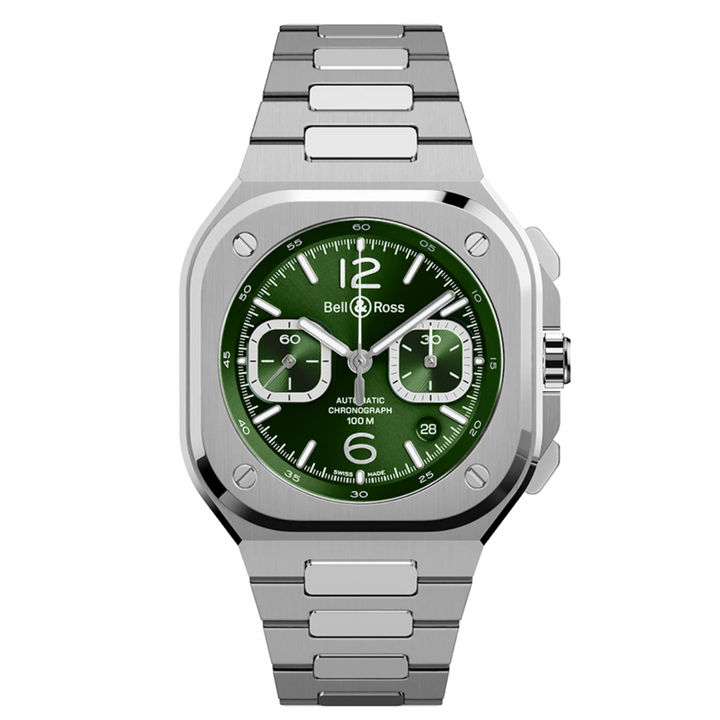 BR 05 Chrono Green Steel Watch