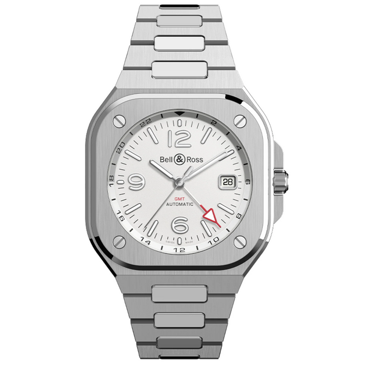 BR 05 GMT White Steel watch