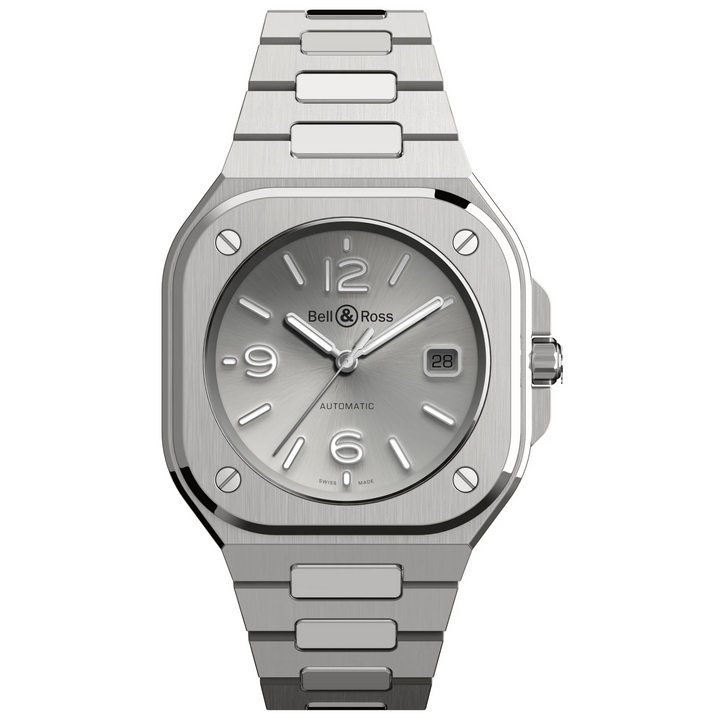 BR 05 Gray Steel Watch Steel Bracelet