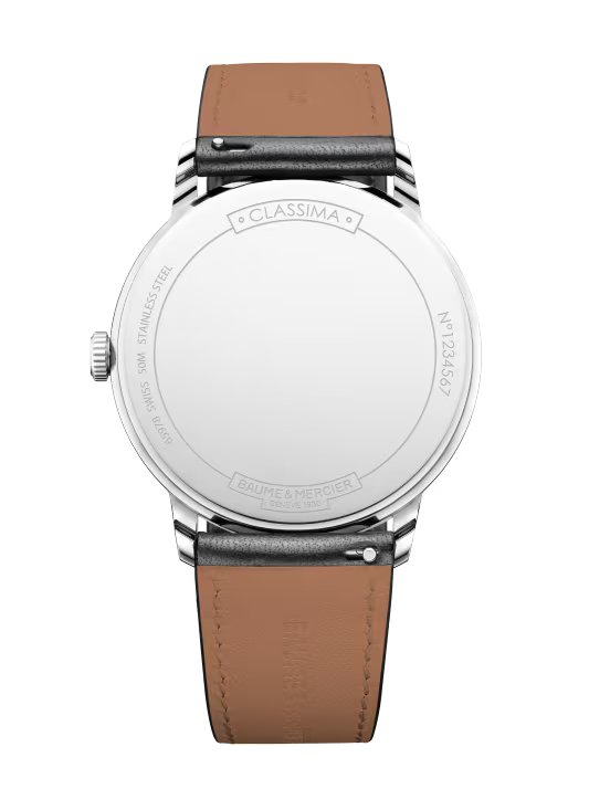 Baume & Mercier Classima M0A10884 – Quartz 40mm Acier / Cuir Noir