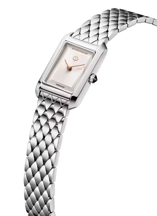 Baume & Mercier Hampton M0A10860 – Quartz XS 28x17mm Bracelet Losange Acier