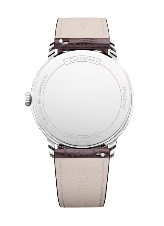 Baume & Mercier Classima M0A10882 – Quartz 40mm Acier / Alligator Marron Finitions Or