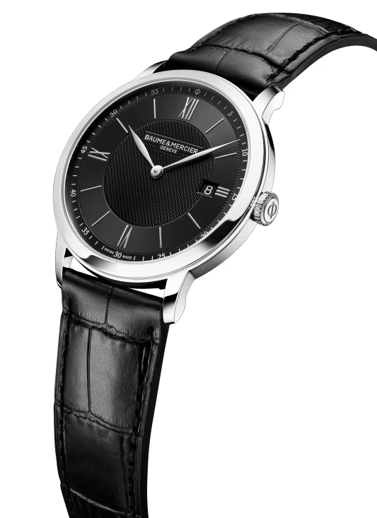 Baume & Mercier Classima M0A10881 – Quartz 40mm Acier / Alligator Noir