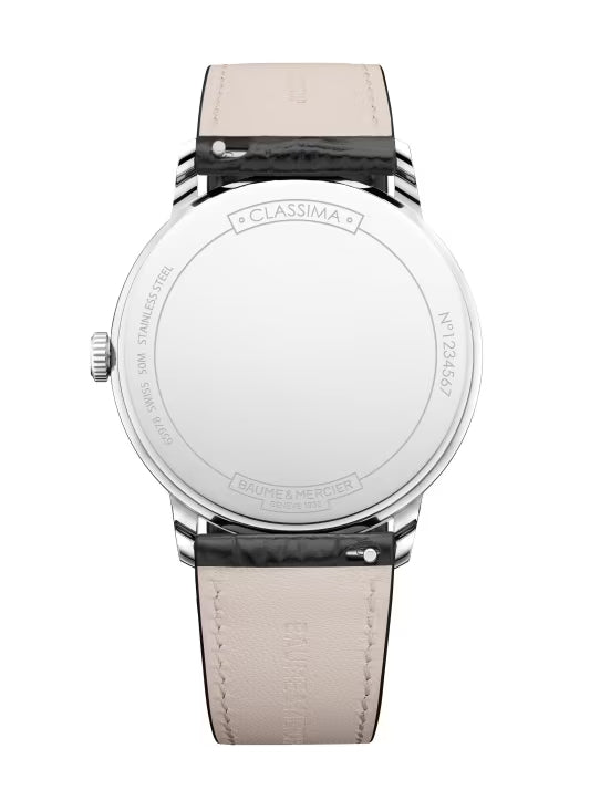 Baume & Mercier Classima M0A10881 – Quartz 40mm Acier / Alligator Noir