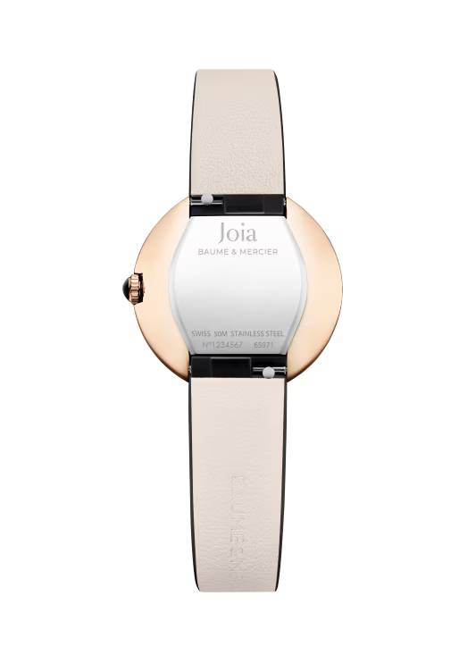 Baume & Mercier Joia M0A10849 – Quartz 28mm PVD Or / Cuir Noir