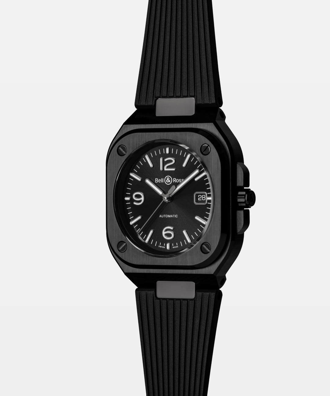 Montre BR 05 Black Ceramic Bracelet Caoutchouc