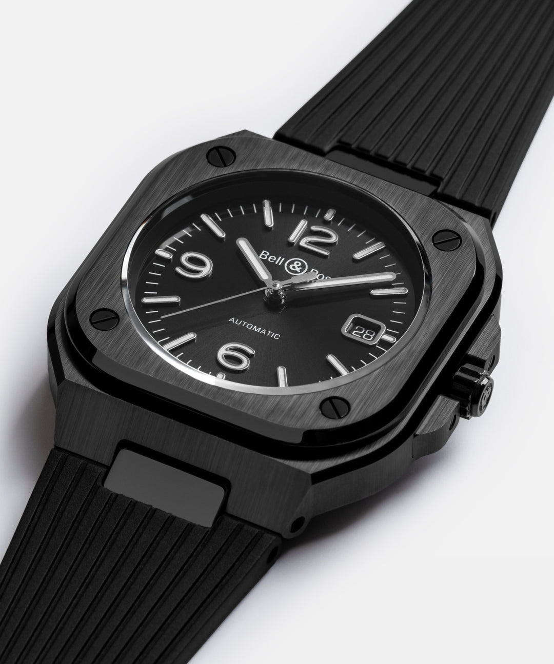 Montre BR 05 Black Ceramic Bracelet Caoutchouc