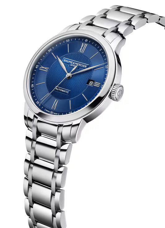 Baume & Mercier Classima M0A10880 – Automatique 40mm Bracelet Acier Cadran Bleu