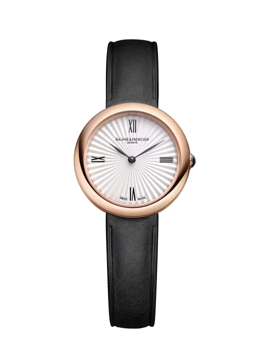Baume & Mercier Joia M0A10849 – Quartz 28mm PVD Or / Cuir Noir