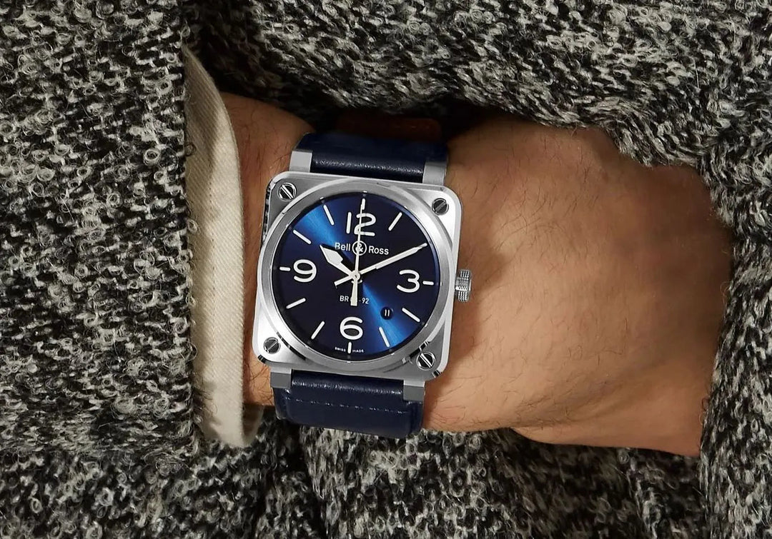 Image d'une montre Bell & Ross cadran Bleu portée