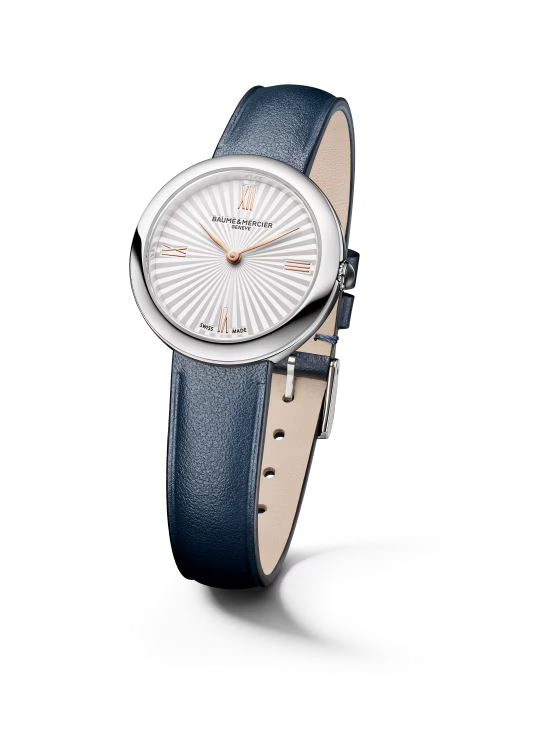 Baume & Mercier Joia M0A10847 – Quartz 28mm Acier / Cuir Bleu Nuit