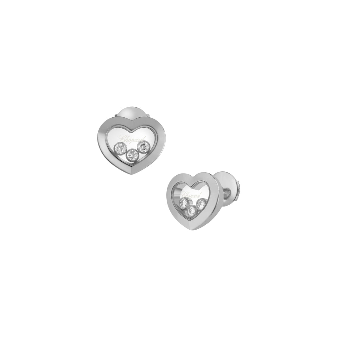 Boucles d'Oreilles Happy Diamonds Icons 3 Diamants - Chopard Joaillerie - Bijoux - Les Champs d'Or